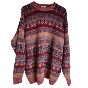 Vintage Clan Royal 100% Wool Crew Neck Pullover Sweater Scotland Men's Large